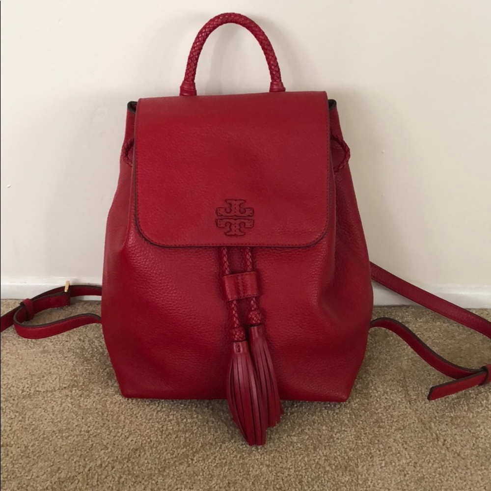 NEW Tory Burch Taylor With Tassel Leather Backpack